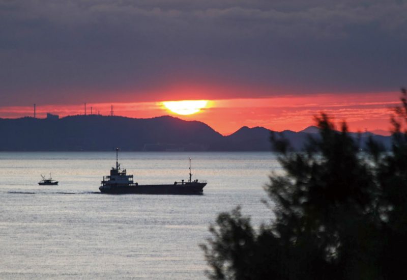 男木島の夕日